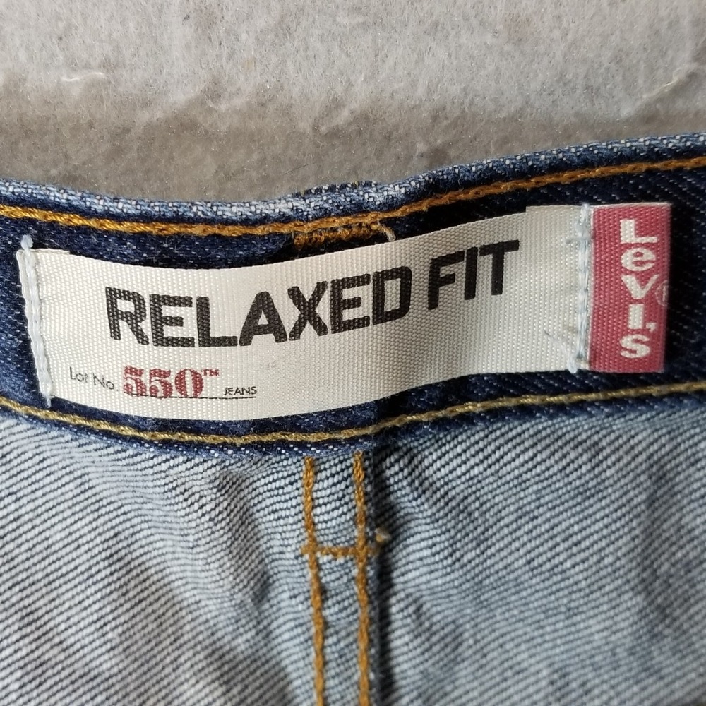 Levi's 550 jeans men's 36 x 30 relaxed fit blue denim pants retro American - Picture 11 of 12